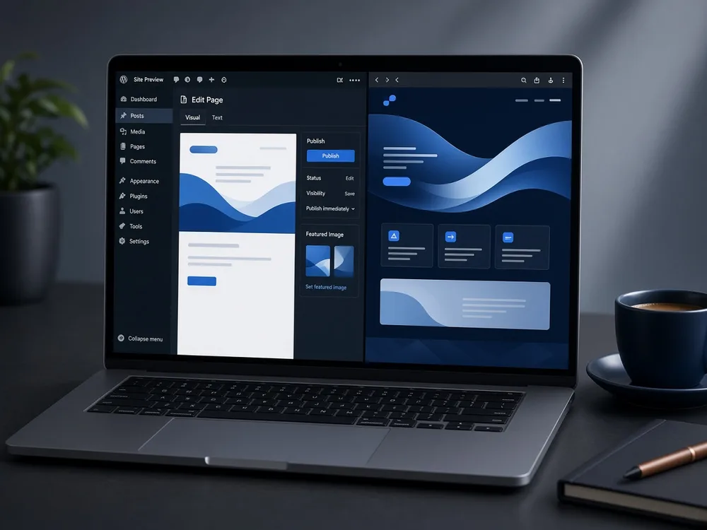 WordPress development custom theme CMS dashboard Delhi Gnext Technologies