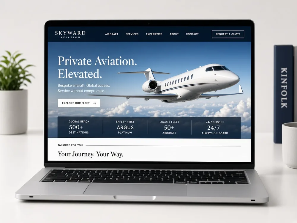 EMSOS Aviation corporate website project preview